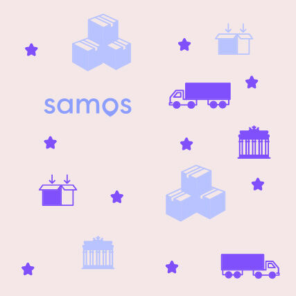 Image of SAMOS logo with trucks