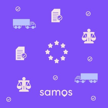 Image of EU Flag with icons depicting customs